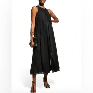 NWT TOCCIN (NY) Sheer Stripe Georgette Midi Saks Contemporary Dress XS